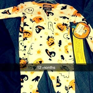 Halloween Baby Onesie with Pumpkins and Ghosts